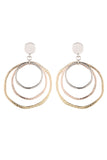 3-color Concentric Rings Dangle Earrings