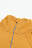 Ensemble de sport jaune avec sweat-shirt et pantalon de survêtement à demi-zip 