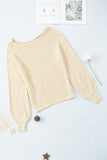 Sheer Openwork Knit Sweater