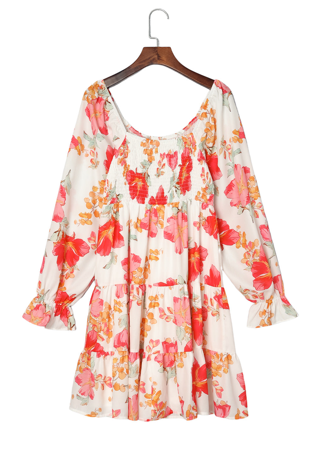 Smocked Tiered Floral Dress