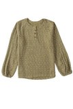 Swiss Dot Raglan Sleeves Knit Top