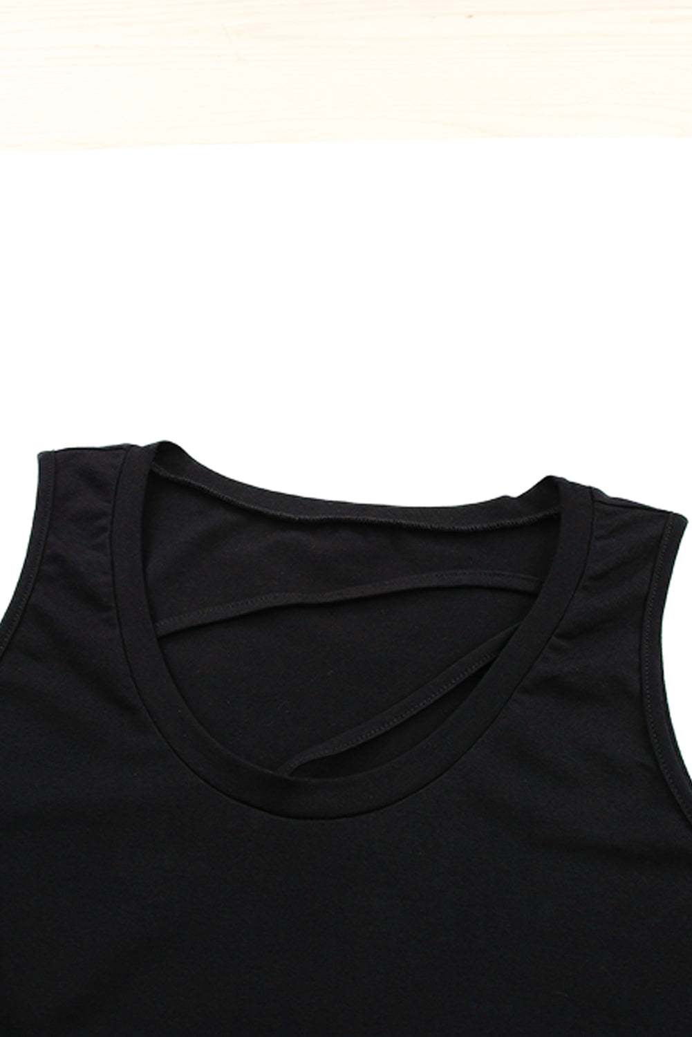 Strappy Hollow-out Neck Tank Top