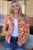 Plaid Button-Up Flap Pocket Jacket