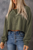 Drop Shoulder Cropped Sweatshirt