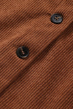 Buttons Front Corduroy Mini Skirt