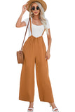 High Rise Wide Leg Suspender Pants