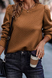 Brown Plaid Raglan Sleeve Sweatshirt