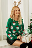 Gray Christmas Santa Claus Pullover Sweater