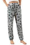 Leopard Print Drawstring High Waist Jogger Pants