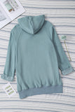 Kangaroo Pocket Oversized Hoodie with Slits