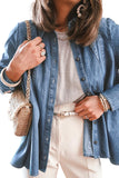 Button-up Long Sleeve Denim Shirt Jacket