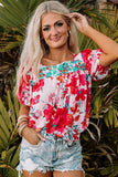 Floral Printed Square Neck Blouse