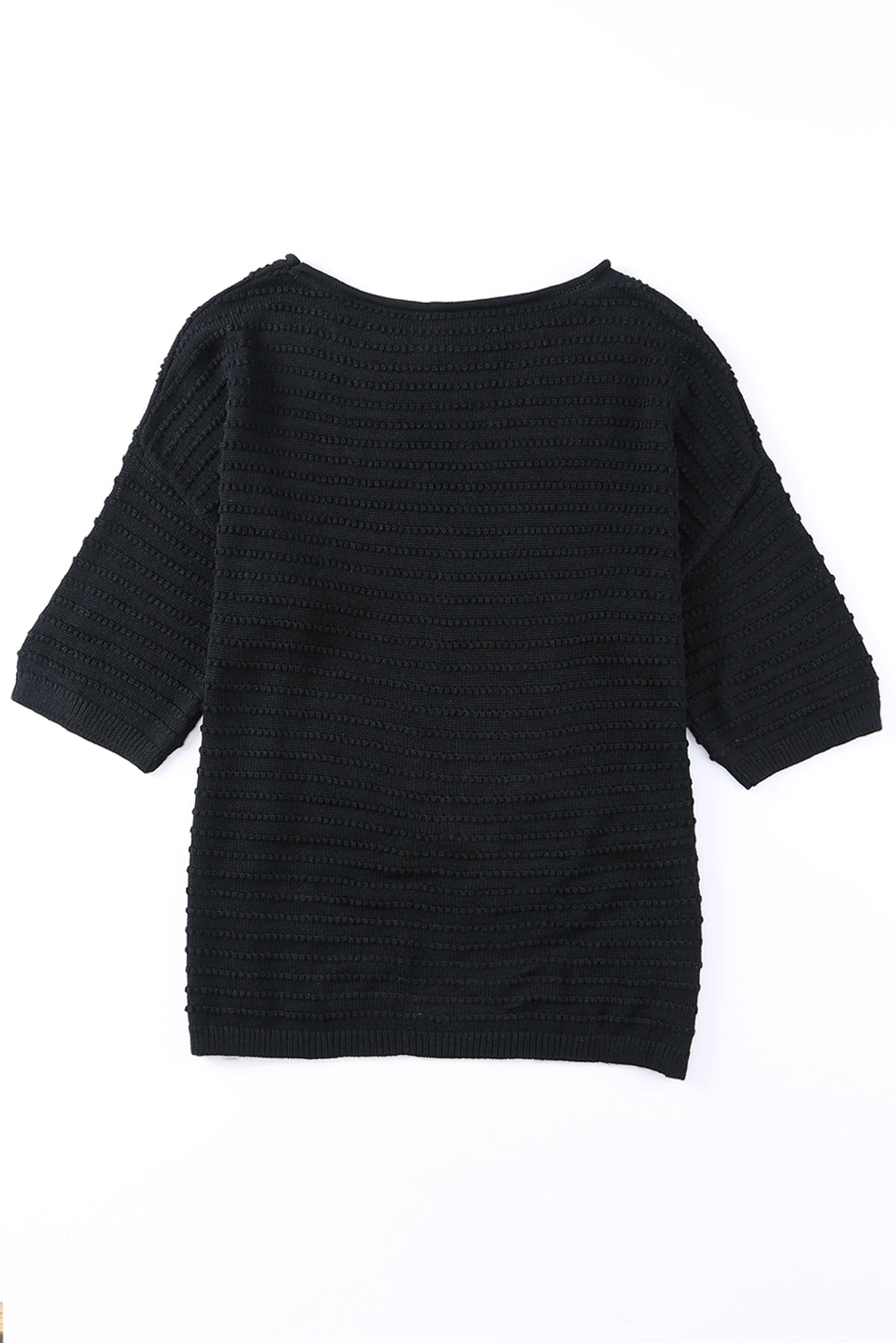 Textured Knit Drop Shoulder Tee