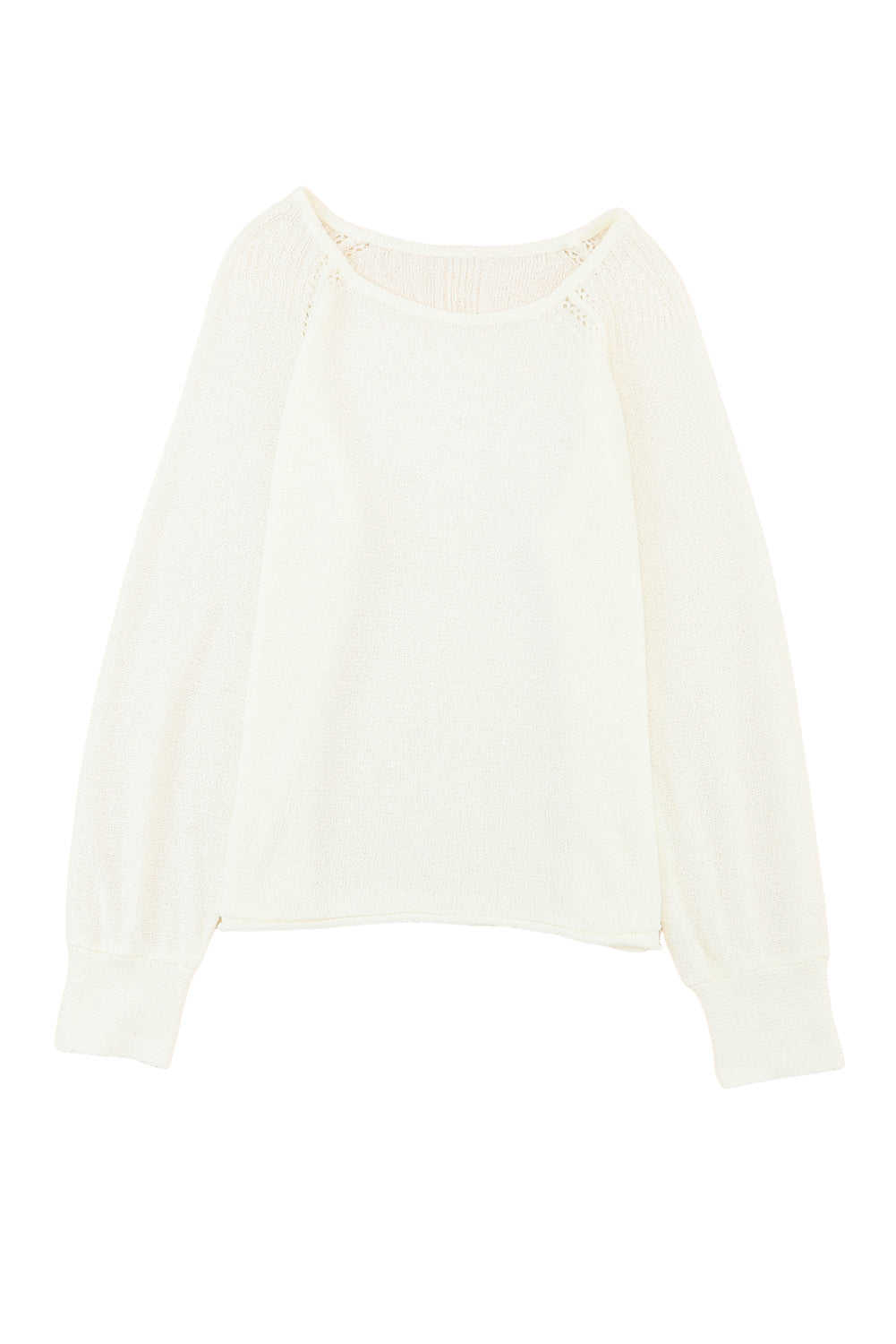 Long Sleeve Cutout Shoulder Relaxed Sweater