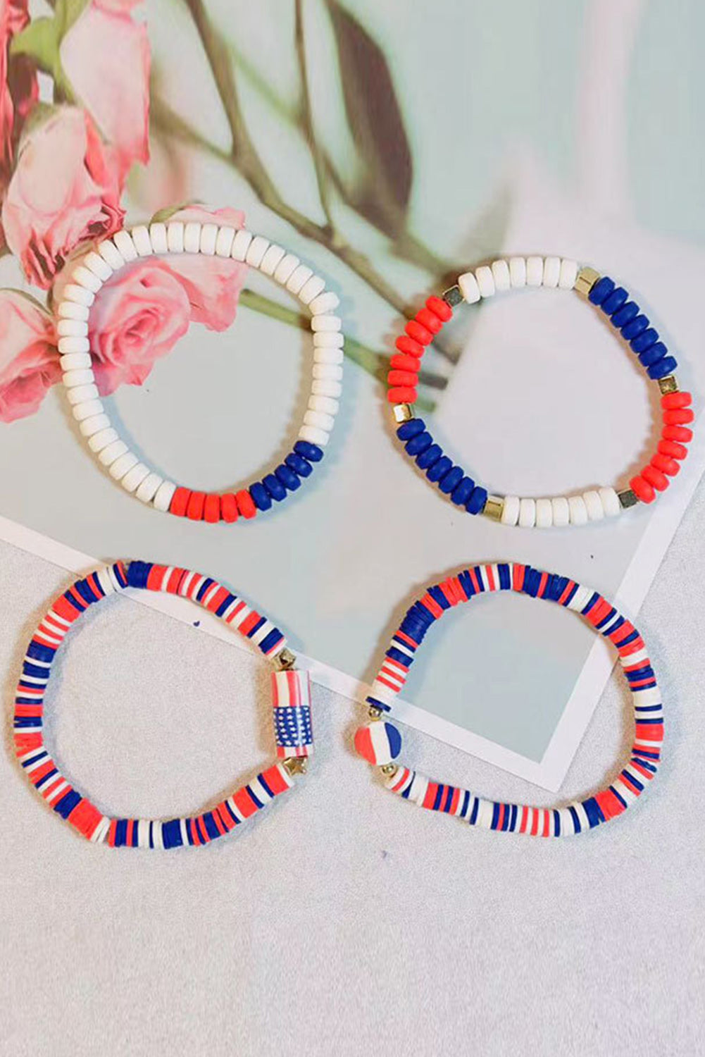 Independence Day Stars Stripes Bracelet Set