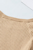 Ribbed Knit Round Neck Sweater