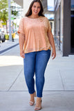 Plus Size Ombre Glitter Leopard T-shirt