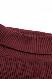 Pull marron en tricot côtelé à épaules dénudées 