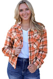 Plaid Button-Up Flap Pocket Jacket