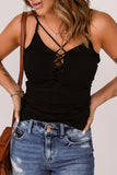 Criss Cross Spaghetti Strap Tank Top