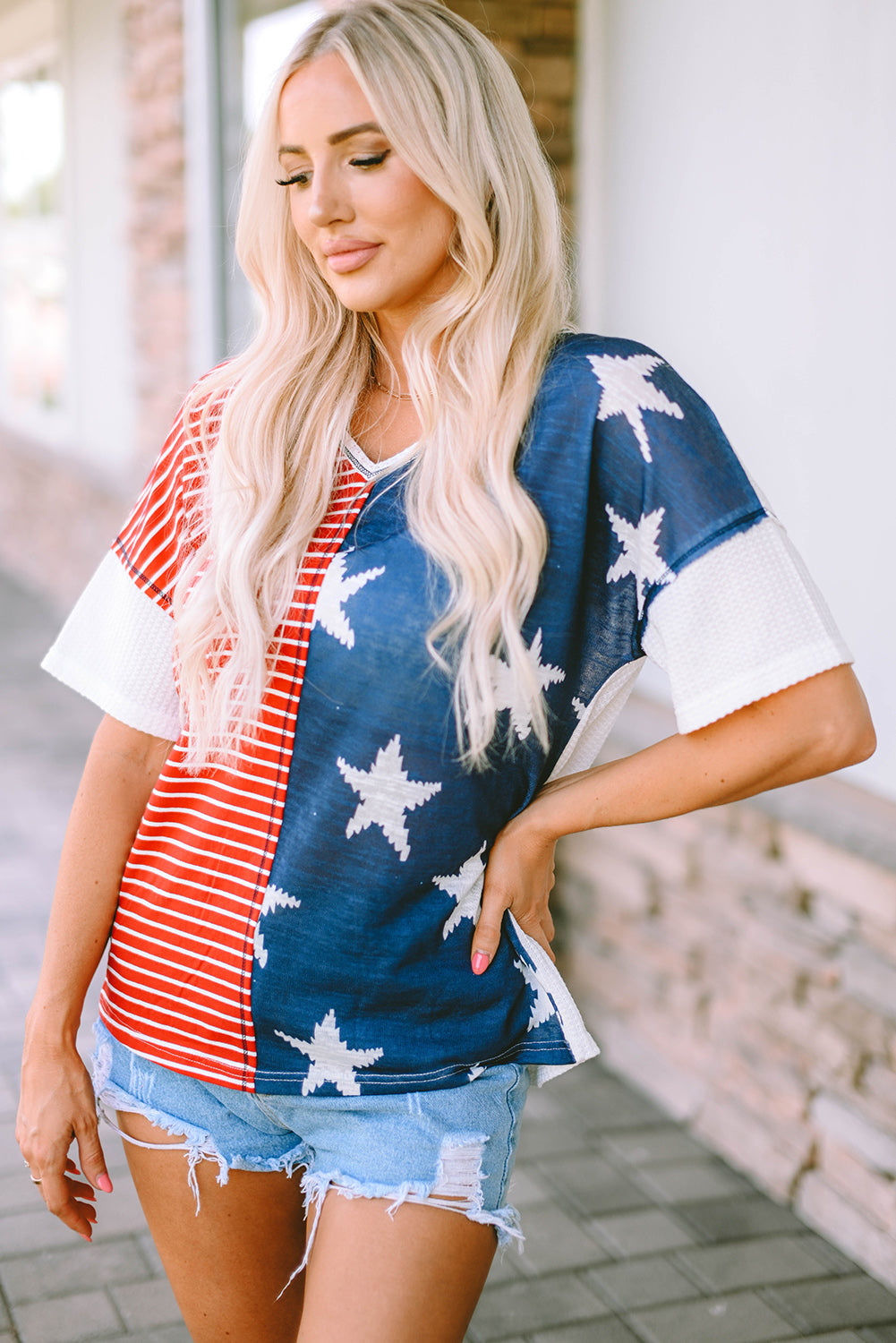 Red American Flag Stars and Stripes Tank Top