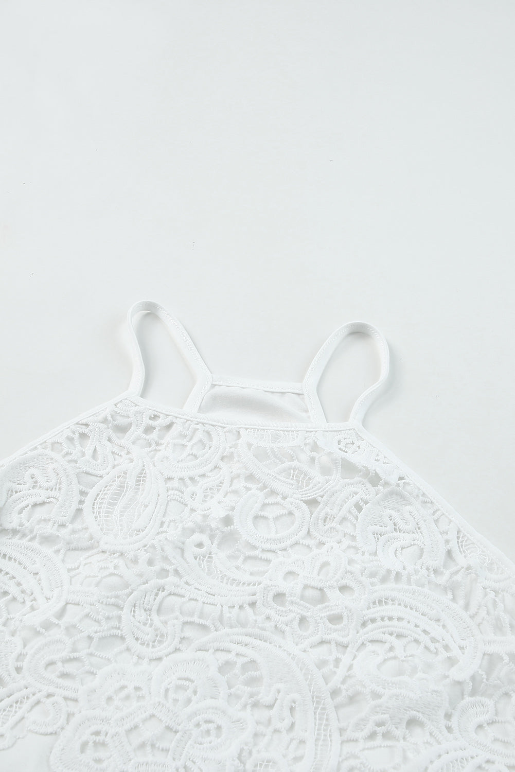 Lace Splicing Flowy Tank Top