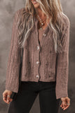 Goat Cut Out Textured Knit Buttoned Cardigan