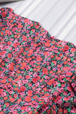 Vintage Puff Sleeve Side Pockets Floral Dress