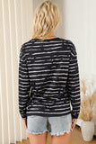 Retro Striped Casual Long Sleeve Top