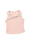 Plain Waffle Knit U Neck Tank Top