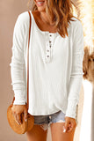 Waffle Knit Henley Top