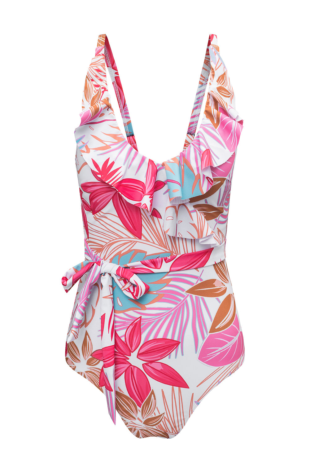 Palm Beach Tropical Print One Piece Swimsuit