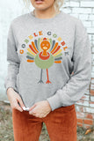 Orange Plain Crew Neck Pullover Sweatshirt