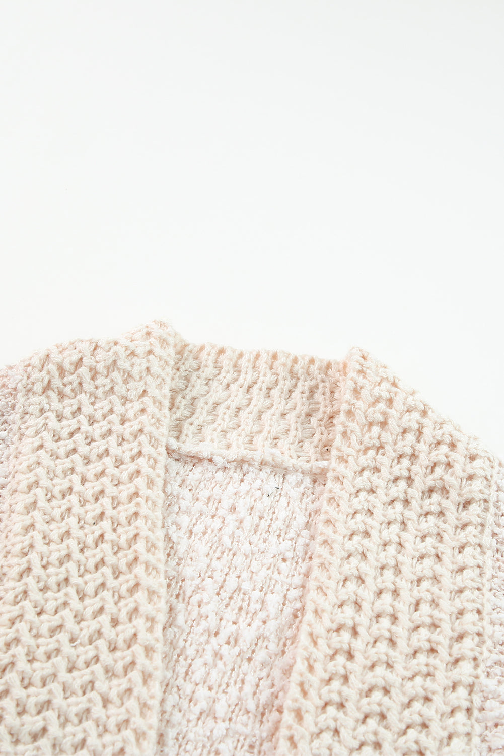 Popcorn Knit Open Front Cardigan