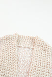 Popcorn Knit Open Front Cardigan