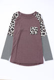 Plus Size Leopard Pocket Top