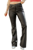 Skinny Leather Flared Pants