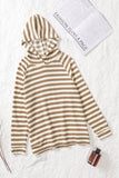 Striped Loose Pullover Hooded Sweatshirt