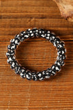 Black Leopard Printed Telephone Wire Hair Loop