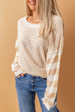 Striped Drop Shoulder Sweater