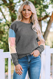 Colorblock Long Sleeve Pullover Sweatshirt