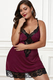 Valentines Day Chemise with Lace Trim