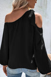 Knotted Asymmetric Off Shoulder Blouse