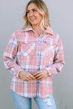 Plaid Flap Pocket Flannel Shacket