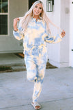 Tie Dye Henley Top and Drawstring Pants Outfit