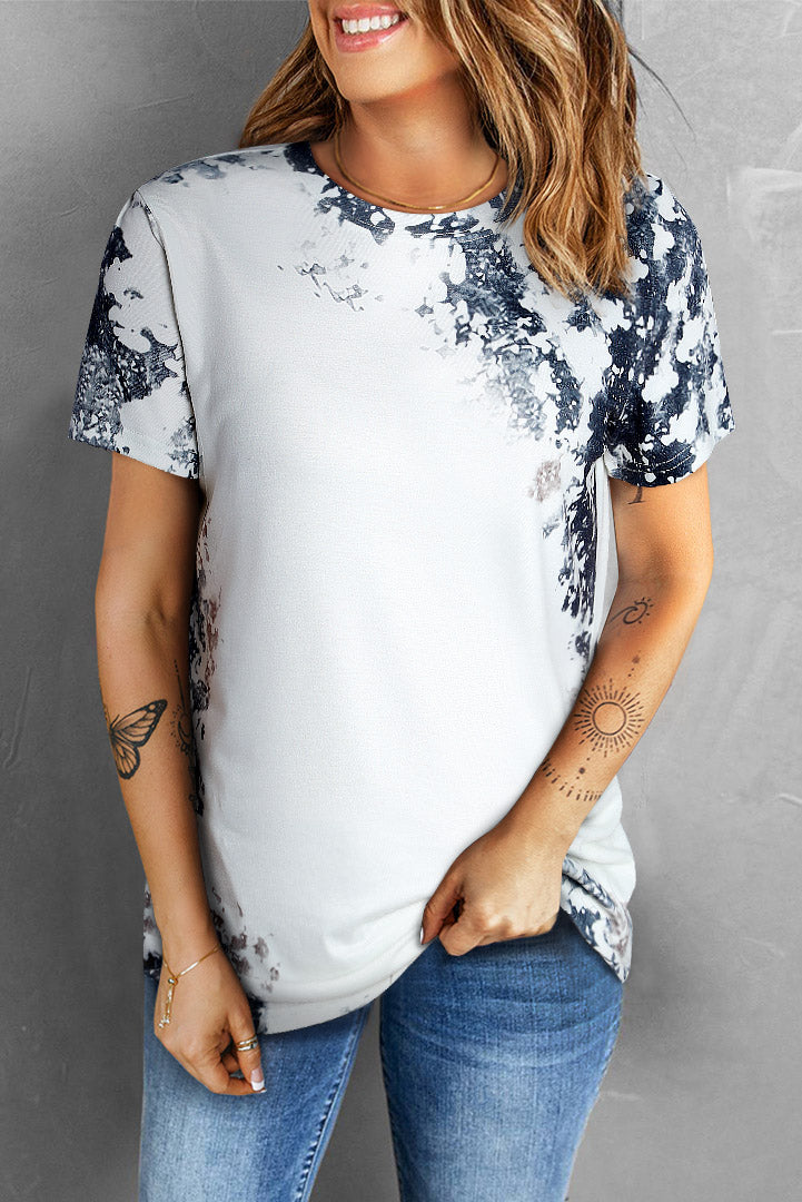 Western Fashion Dyed Bleached T Shirt