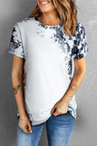 Gray Western Fashion Dyed Bleached T Shirt