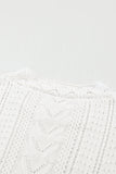 Crochet Lace Pointelle Knit Sweater