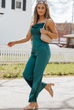 Spaghetti Straps Cowl Neck Satin Jumpsuit