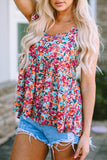 Square Neck Floral Tank Top